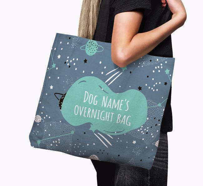 Overnight Bag: Personalised {breedFullName} Canvas Bag